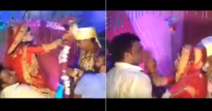 brave bride slap man for misbehave